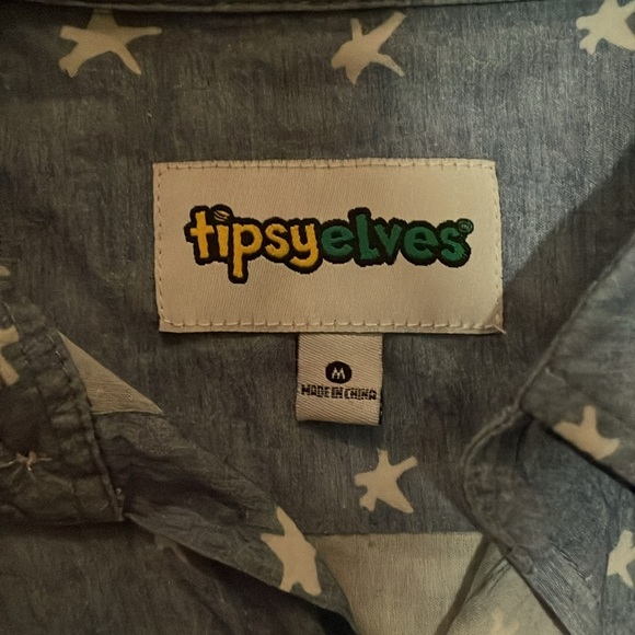 Tipsy Elves Patriotic Shirt men’s medium - New without tags Memorial Day- July 4 - Picture 4 of 5